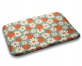 Trendi fürdőszobaszőnyeg Eper Virágok 75x45 cm