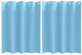 Függönyök függönyökkel 2 pcs Világos kék 140x140cm Poliészter