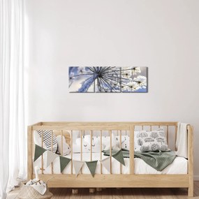 Kép - Fagyott virág (órával) (90x30 cm)