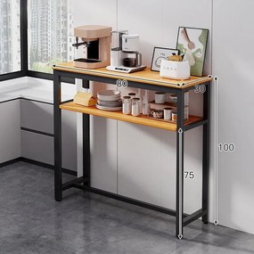 Konyhai bárasztal polcos 100x30x80 fehér KZ02-1