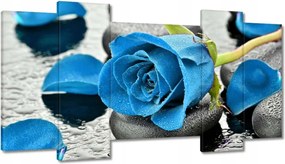 Vászonkép 120x65 Kék rózsa kövek