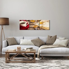 Kép - Őszi csésze tea (órával) (90x30 cm)