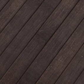 négyszögletű sötétbarna bambusz szőnyeg 100 x 500 cm