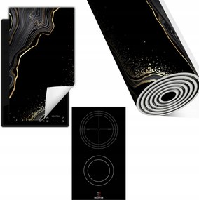 Indukciós Védőszőnyeg Konyhapult 30x52 fekete márvány