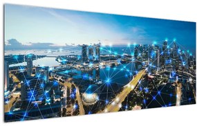 Kép - Városhálózat (120x50 cm)