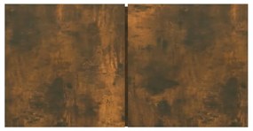 3 db füstös tölgy színű fa függő TV-szekrény 60 x 30 x 30 cm