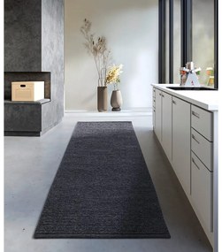 Sötétszürke kézi szövésű gyapjú futószőnyeg 80x200 cm Francois – Villeroy&amp;Boch