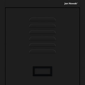 KACPER négyrekeszes BHP öltözőszekrény, 800 x 1800 x 500 mm, fekete