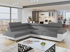 Sarok ülőgarnitúra állítható fejtámlával Jelara (B) (öko-bőr soft 017 + lux 05). 1051141