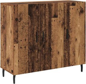 vidaXL Széf Öreg fa 90 x 34 x 80 cm Faanyag