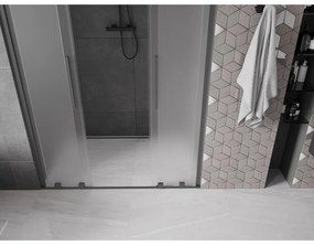 Mexen Velar Duo, tolózuhanyajtó nyitáshoz 160 cm, 8 mm-es matt üveg, polírozott grafit, 871-160-000-32-95