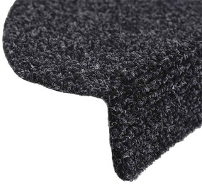 5 db öntapadós lépcsőszőnyeg 56 x 17 x 3 cm fekete félkör alakú