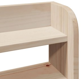tömör fenyőfa fejtámla polcokkal 135 cm