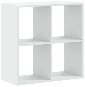 fehér szerelt fa könyvespolc 68,5 x 32 x 68,5 cm