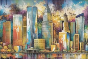 Fotótapéta Flizelin Dekoratív Hálószoba Városi panoráma 104x70