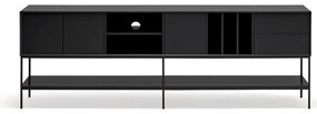 Fekete TV-állvány 220x74x45 cm Platt – Teulat