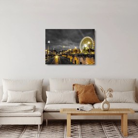 Óriáskerék a szürkületbe képe (üvegen) (70x50 cm)