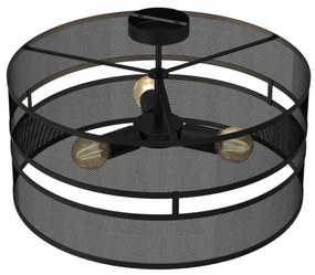 Felületre szerelhető csillár GLUM 3xE27/60W/230V fekete