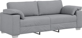 vidaXL Kanapé Világosszürke 219 x 80 x 82 cm szövet