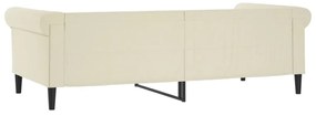 krémszínű műbőr kanapéágy 80 x 200 cm