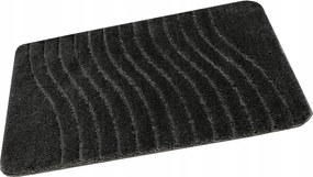 Fürdőszobaszőnyeg Gumírozott Wc-szőnyeg Grafit Hullámok Csíkok Sara 50x60 cm