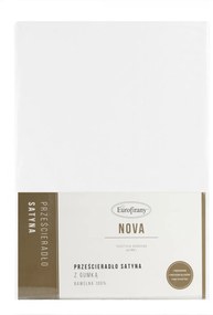 Lepedő fehér 160x200 +30cm matracra ágy gumis puha szatén