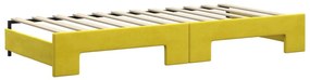 sárga kihúzható szövet heverő 90 x 200 cm