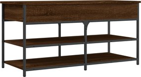 vidaXL barna tölgy színű szerelt fa cipőtároló pad 100 x 42,5 x 50 cm