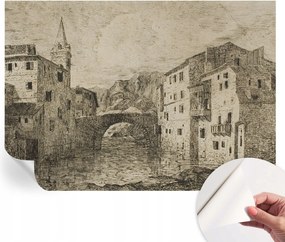 Öntapadós tapéta Divatos 3D fali ragasztóval Városi panoráma 312x219 cm