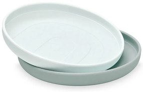 Kék szilikon gyerek tányér készlet 2 db-os ø 18,5 cm Petroleum – Cam Cam Copenhagen
