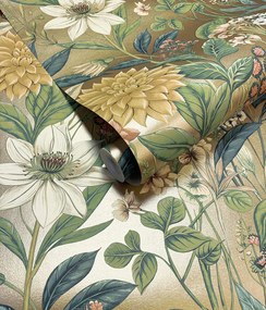 Holden Decor Wanderlust Clematis arany virágos vlies tapéta – 92060