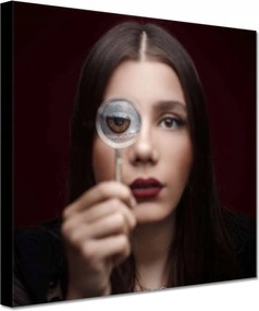 Vászonkép 60x60 Lencse és szem Nagyító