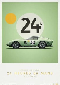 Művészeti nyomat Ferrari 250 GTO - Green - 24h Le Mans - 1962 - Collector's Edition