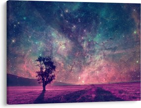 Kép - természetfeletti éjszakai égbolt (70x50 cm)