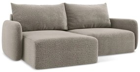 Bézs kinyitható-tárolóhelyes sarokkanapé (bal oldali) Kalena – Makamii