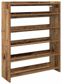 antik fa szerelt fa cipőtartó 80x25x100 cm