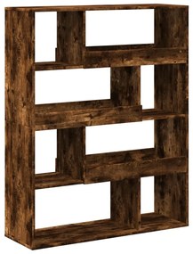 füstös tölgy színű szerelt fa könyvespolc 100 x 33 x 125,5 cm