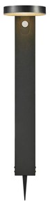 NORDLUX Rica Round kültéri leszúrható lámpa, fekete, 3000K melegfehér, SOLAR LED, max. 5W, fényforrással, 400 lm, 15cm átmérő, 2118158003