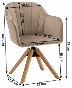 Irodai fotel Daine (bükk + világosbarna). 1034258