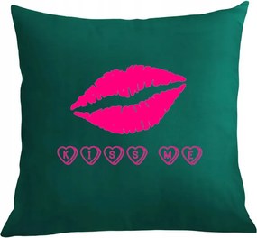 Párna párnahuzat nyomott mintás Kiss Me Száj