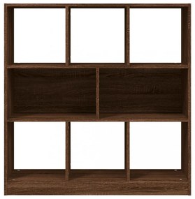 barna tölgy színű szerelt fa könyvszekrény 97,5 x 29,5 x 100 cm