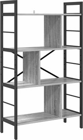 vidaXL Könyvespolc Szürke Sonoma 75 x 30 x 123,5 cm Faanyag