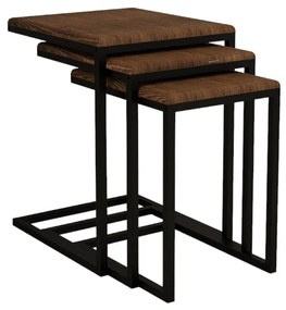 Ege Walnut kisasztal szett, 3 db