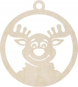 Karácsonyi gömbök karácsonyfadísz rénszarvas különböző színekben 5db