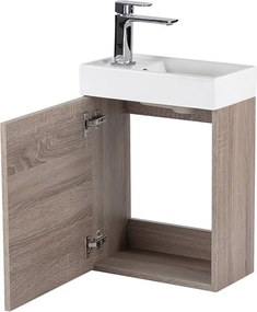 Fantastic alsó fürdőszoba bútor, mosdóval, yorki tölgy színben