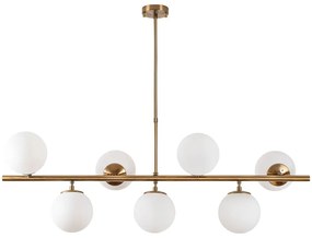 Fehér-aranyszínű mennyezeti lámpa üveg búrával 40x113 cm Fazli – Opviq lights
