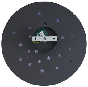 Gyerekszoba mennyezeti lámpa fekete űrhajóval és csillagokkal - Harrie az űrben