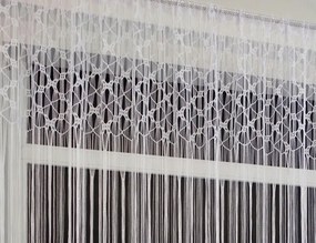 Mg Spagetti Függöny háló Horgolt zsinór 26056 300x160cm Fehér
