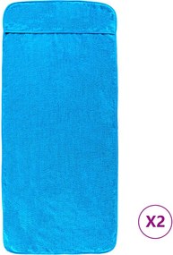 vidaXL 2 db türkizkék 400 GSM szövet strandtörölköző 75 x 200 cm