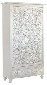 Krémszínű mangófa ruhásszekrény 180x40 cm Kalhana – Støraa